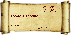Thoma Piroska névjegykártya
